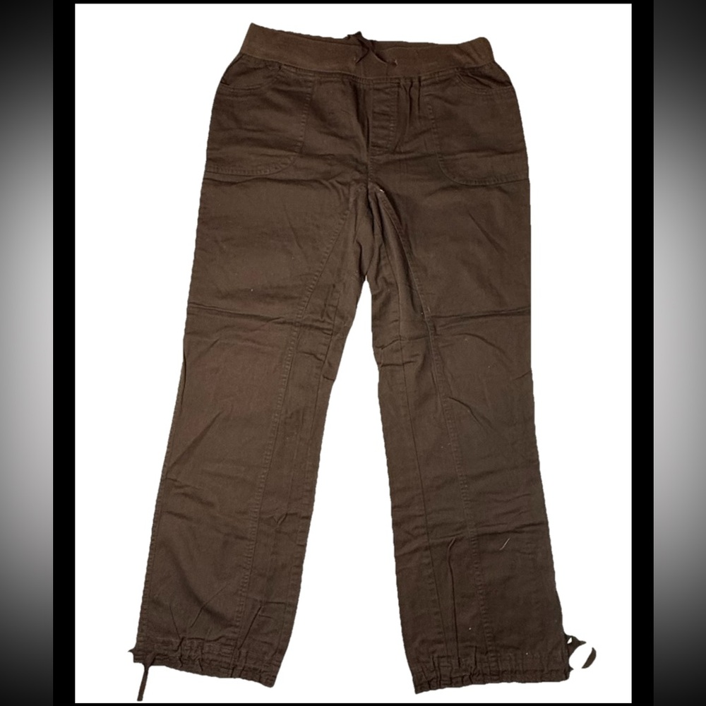Vintage Bugle Boy Womens Large 90s Utility Loose Fit Baggy Pant Y2K Elastic